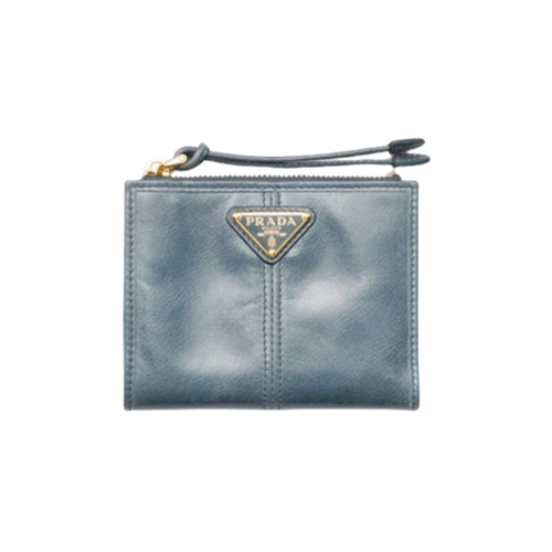 [스페셜오더]PRADA-1ML050 프라다 블루 스몰 가죽 지갑