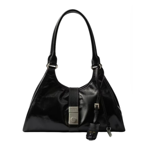 [스페셜오더]PRADA-1BG563 프라다 블랙 미디엄 가죽 토트백